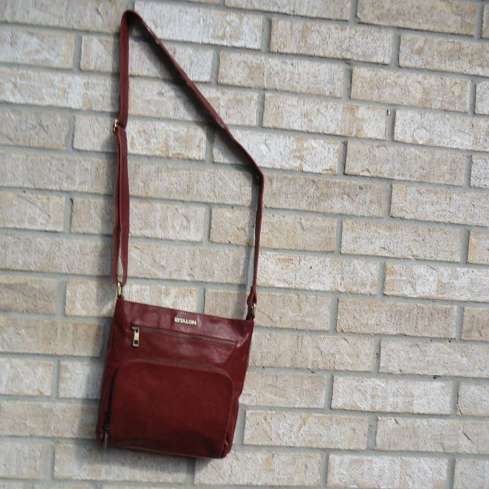 ESTALON genuine leather crossbody bag. - Picture 3 of 16
